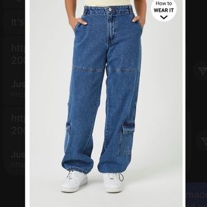 Women Cargo Denim Pants